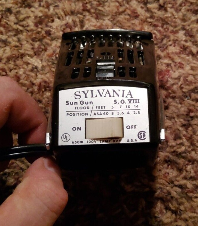 Sylvania Sun Gun Flood / Spot Light, SG VIII, Photography Movie Light