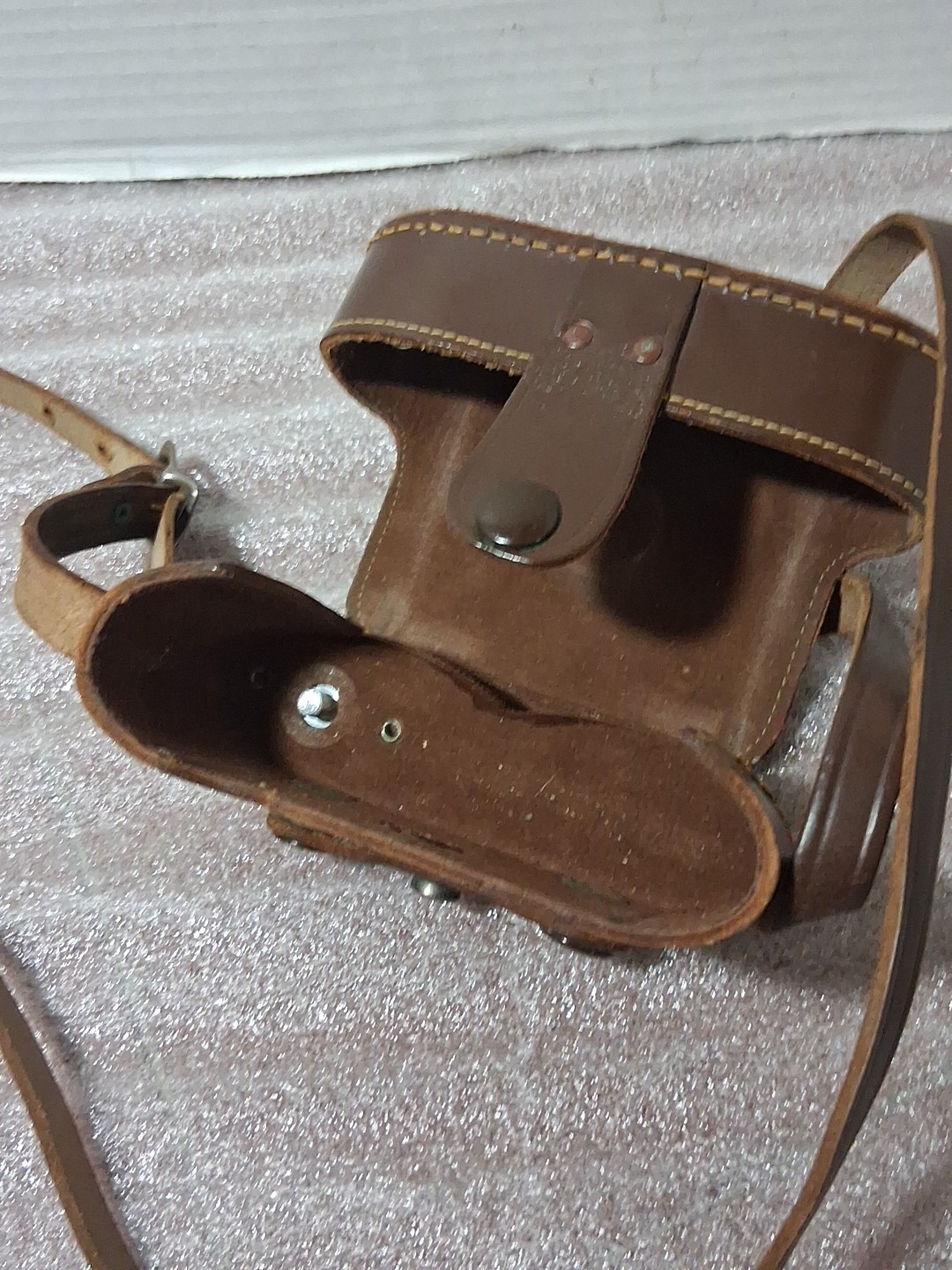 Vintage Ruko Built Rite Kase Leather Folding Camera Case