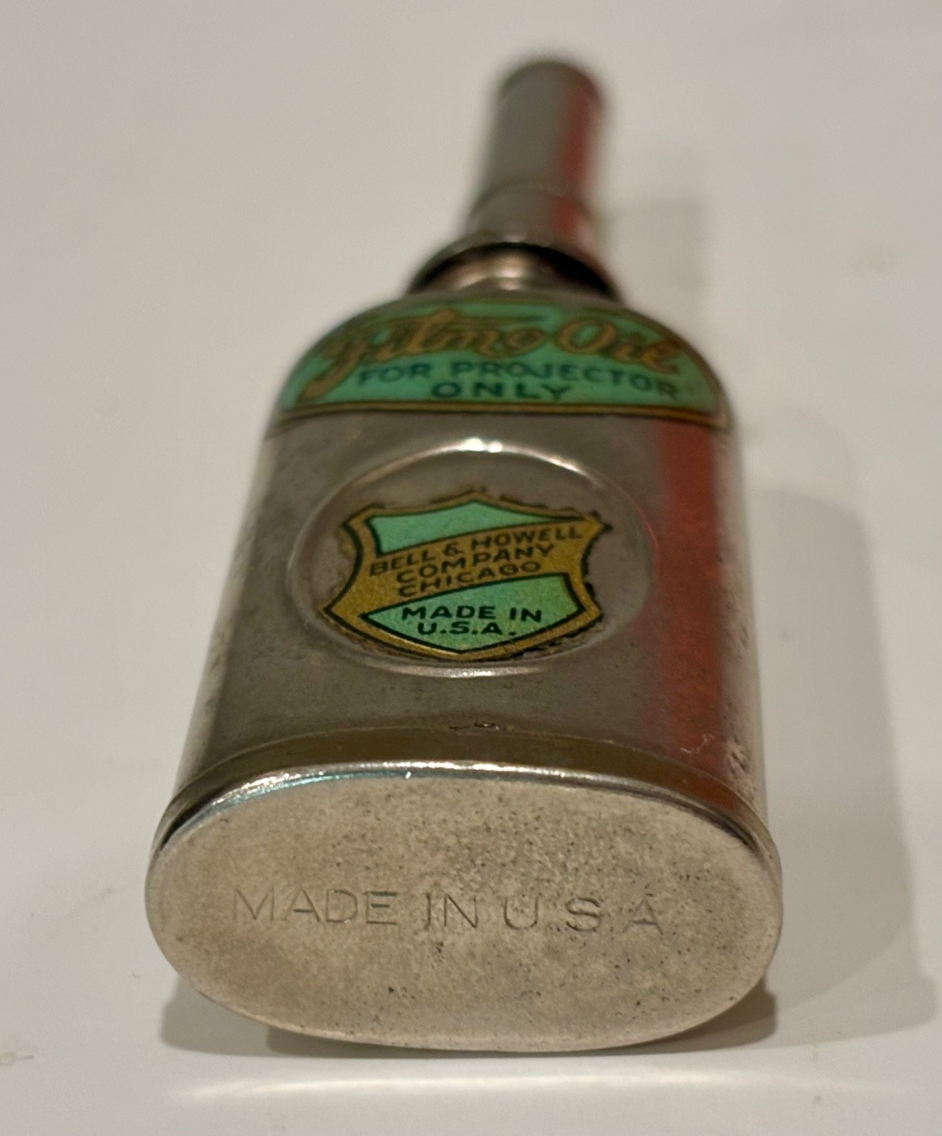 Antique Bell & Howell FILMO Oil Bottle Can for Movie Projector USA Empty