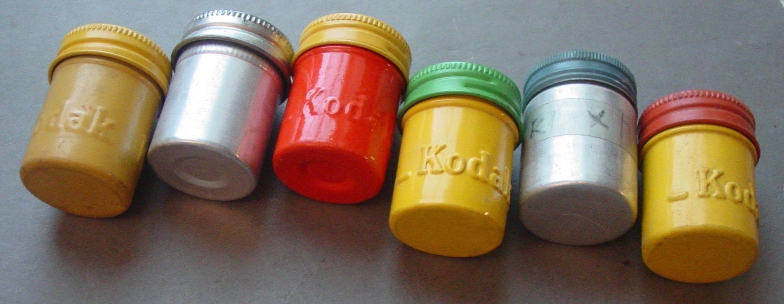 Vintage KODAK Film Canister Tins Mixed Lot Dark Room Developing Art Parts Supply