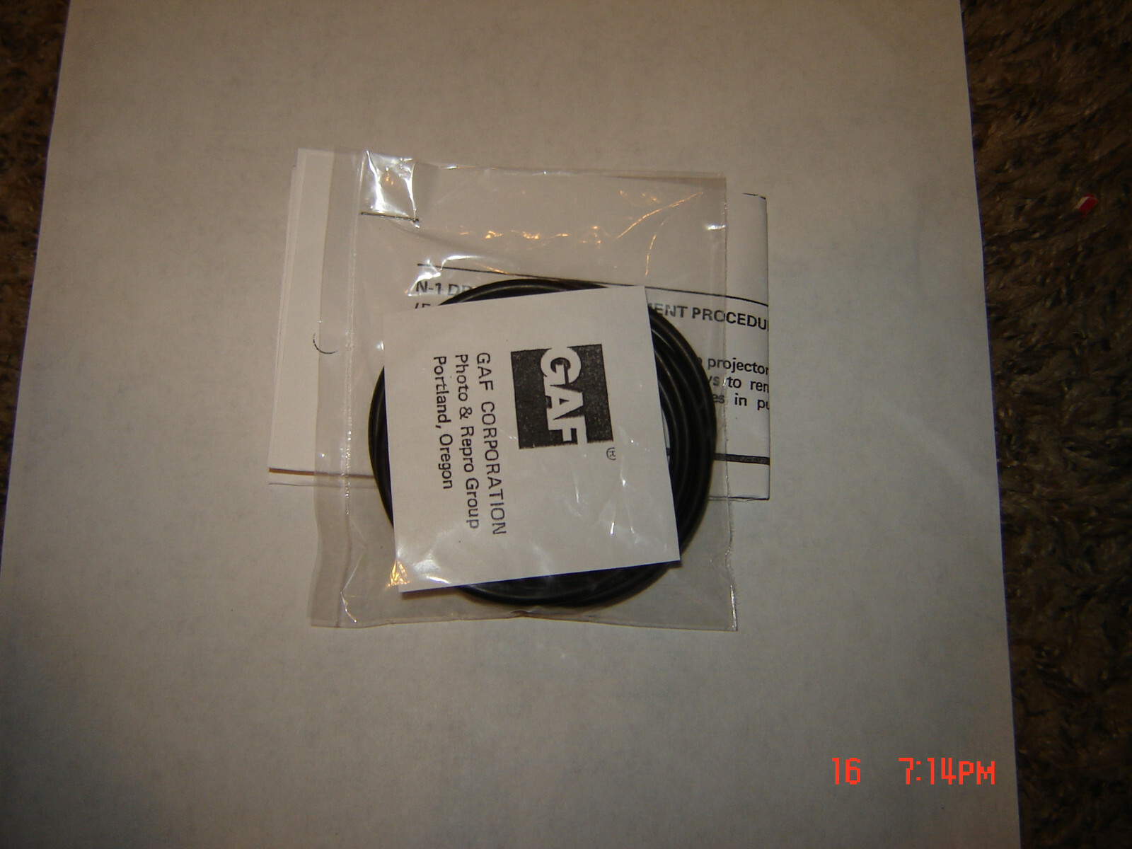 GAF 1388Z Projector Belts, & Install Instructions, GAF 1388 Two Belt Set,New