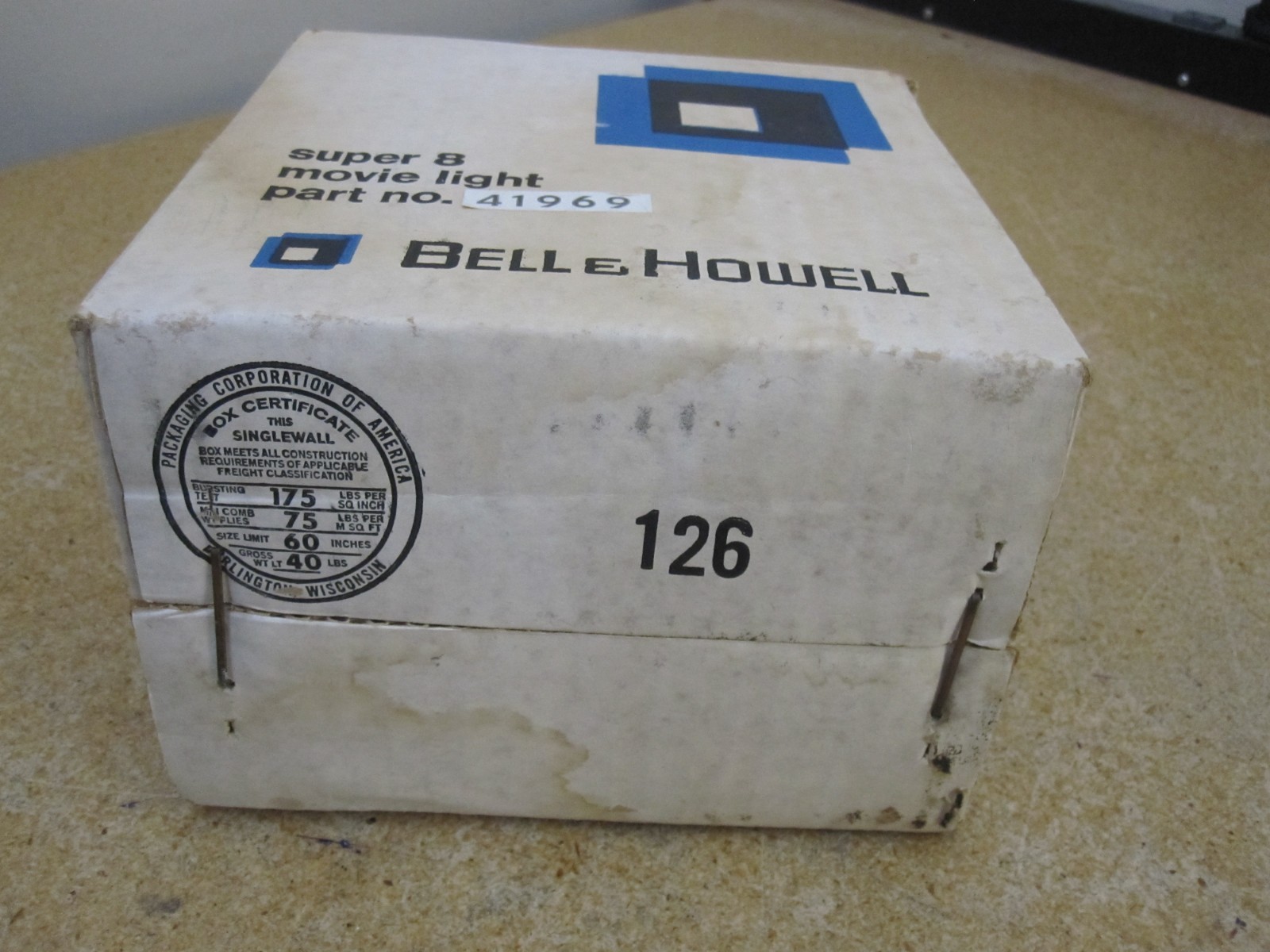 Bell & Howell Super 8 Camera Movie Light 41969 EUC Tested