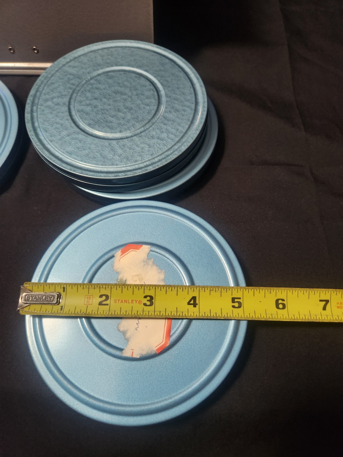 Vintage 8mm Movie Reel Metal Storage Box 12 Slots With Four 8 MM Cases Bruce