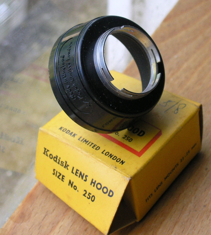 25mm push fit lens hood slip on shade kodak UK make 250