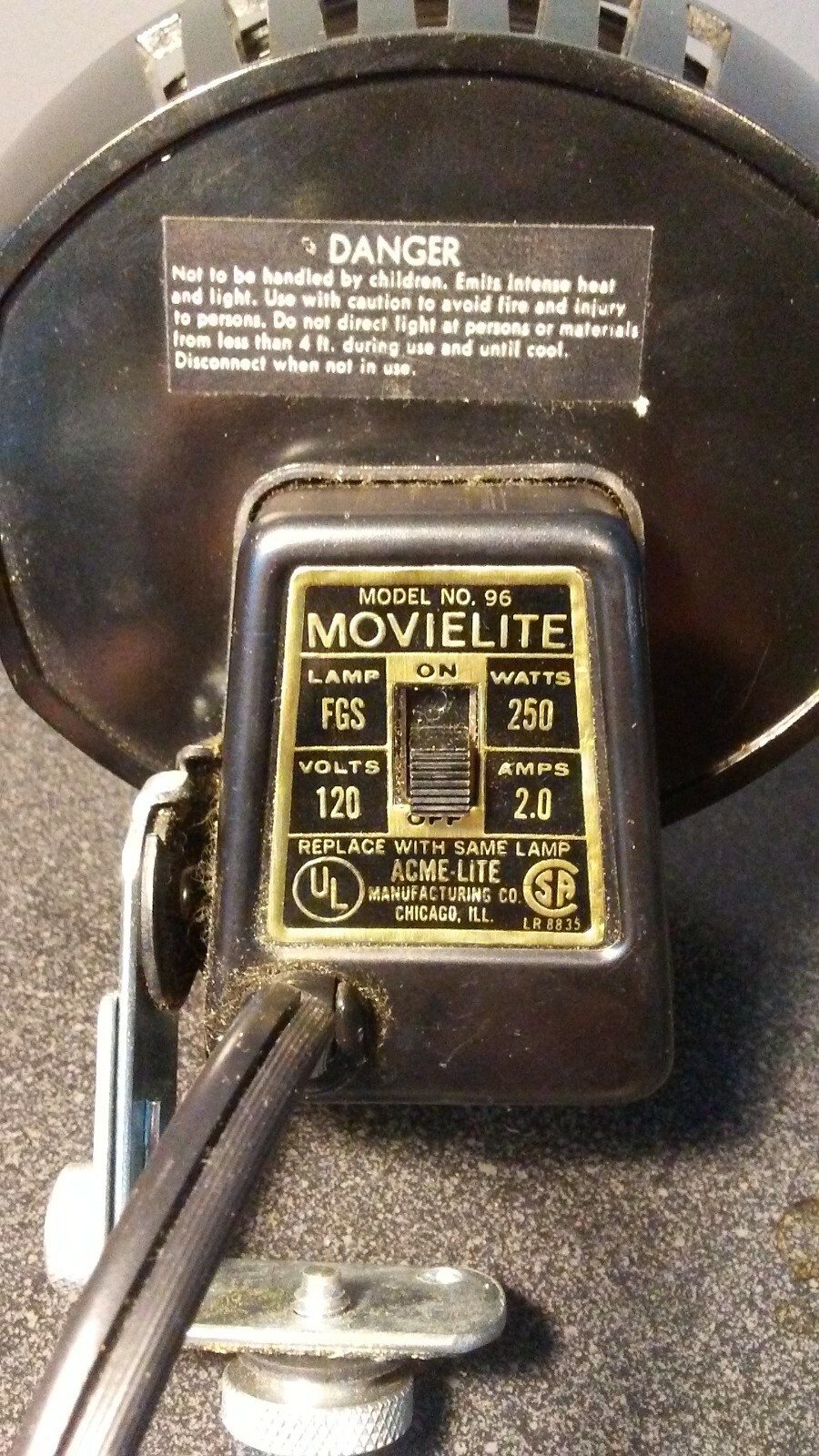 Acme-Lite Model 96 Vintage Movielite