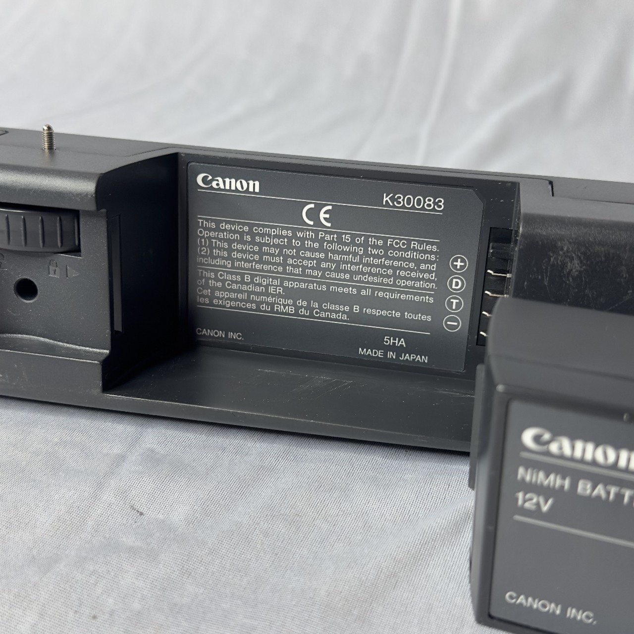 Vintage Canon NB-300 Battery Pack 12V 1000mAh K30083 Charger Made in Japan
