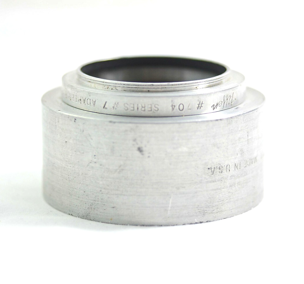 VINTAGE TIFFEN SERIES 7 THREADED CAMERA LENSHOOD WITH TIFFEN 704 ADAPTER RING