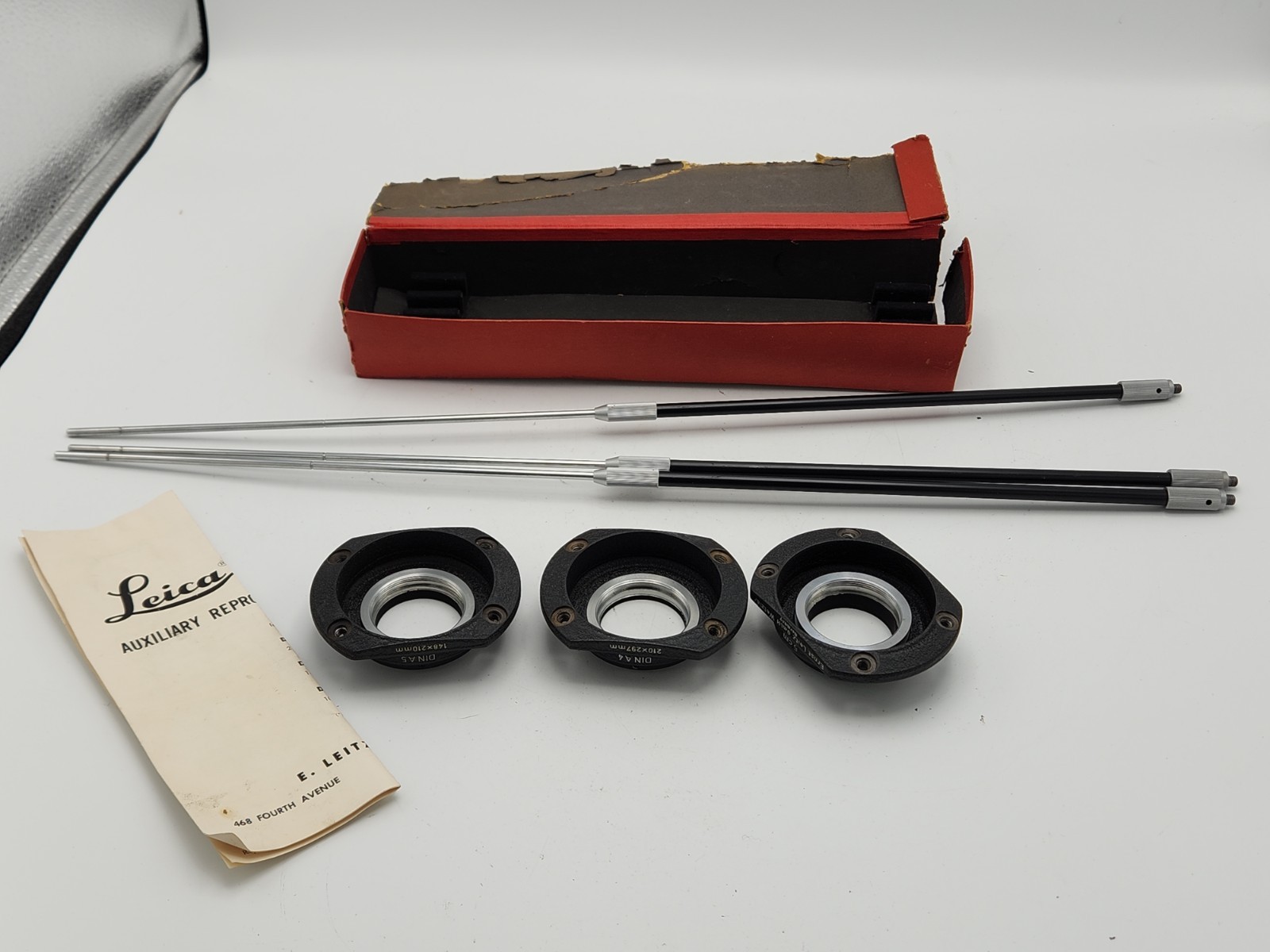Vintage Letiz Leica Hilfsgerat Din A4, Din A5, Din A6 BOOWU Copy Stand in Box