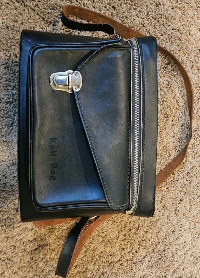 Rare Vintage Kali Bag Retro Film Camera Leather Case Made In Japan