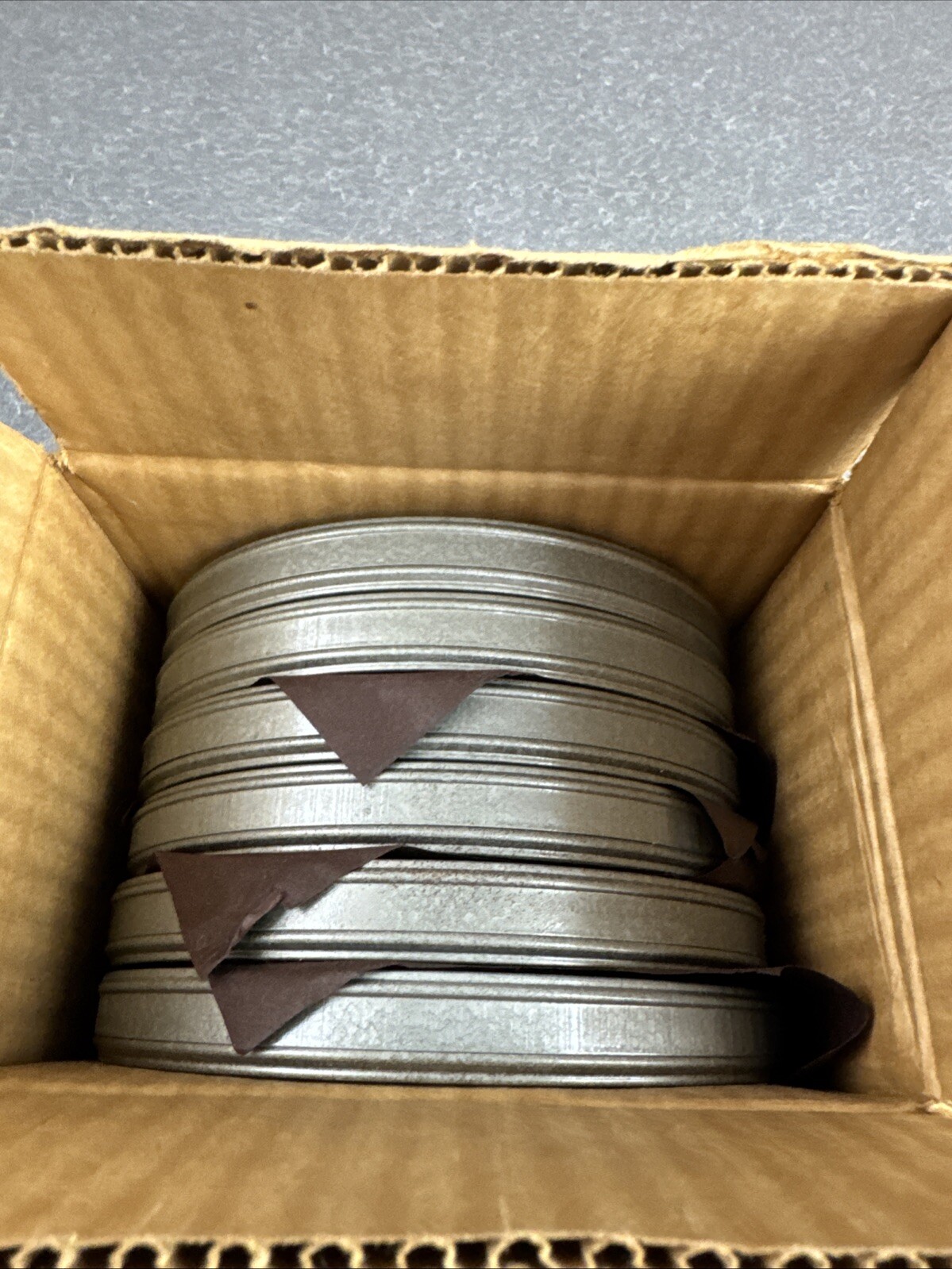 6 Vintage Brumberger Reel And Can 8mm 200ft #1018 Quick Threading Tempered Steel