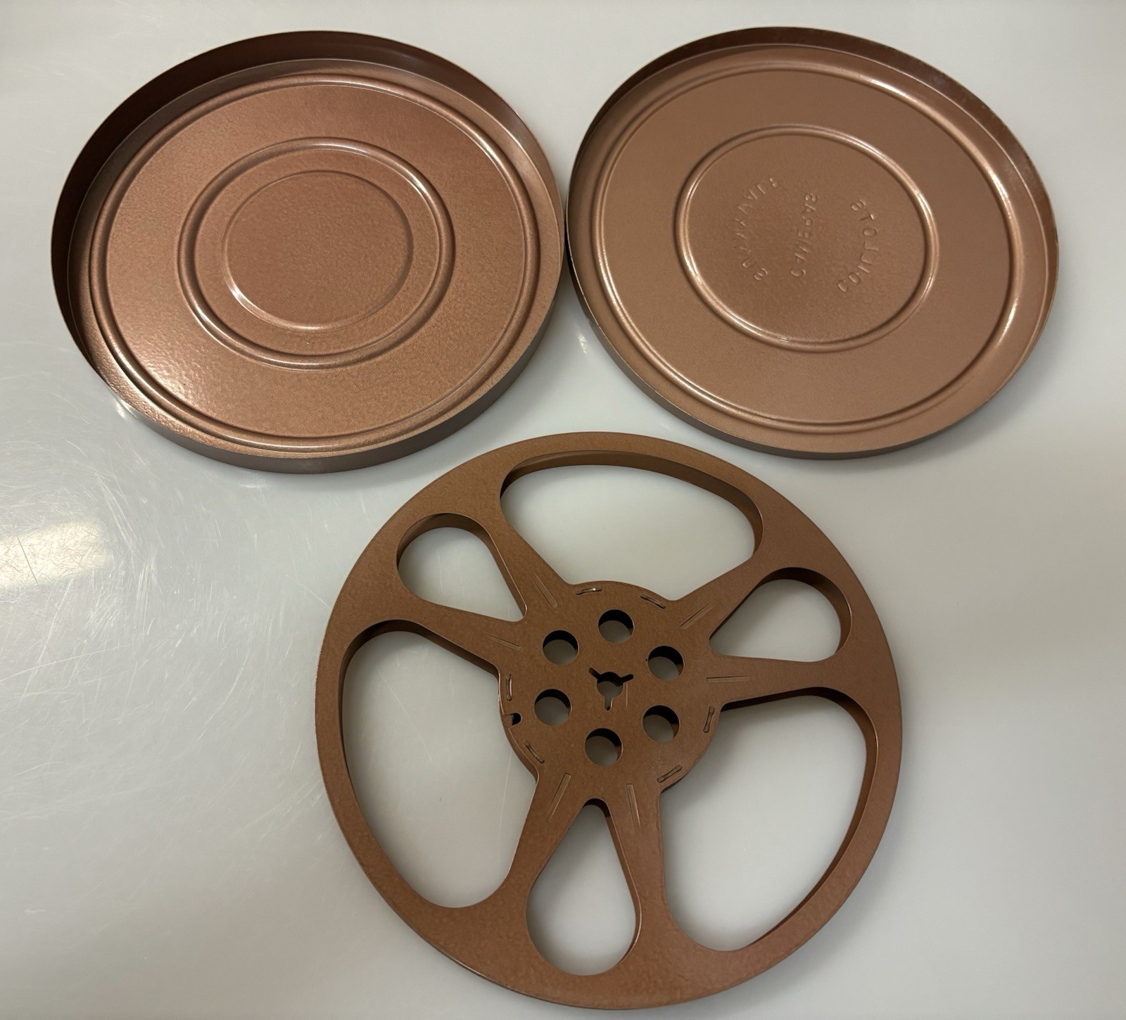 Coillots Motion Picture Film Canister and 7” Empty Reel