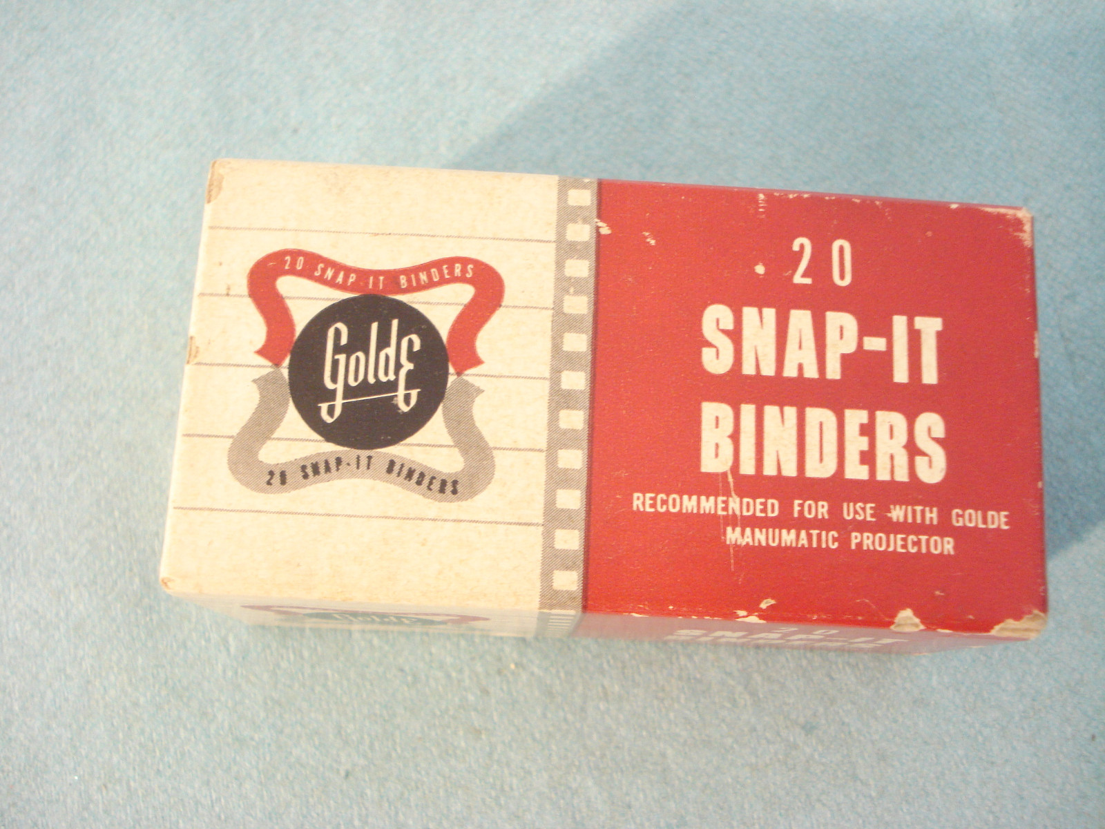 NOS Vintage GOLDE 2 x 2 Snap-It Binders Qty 20 in Box Projection Slide Holders