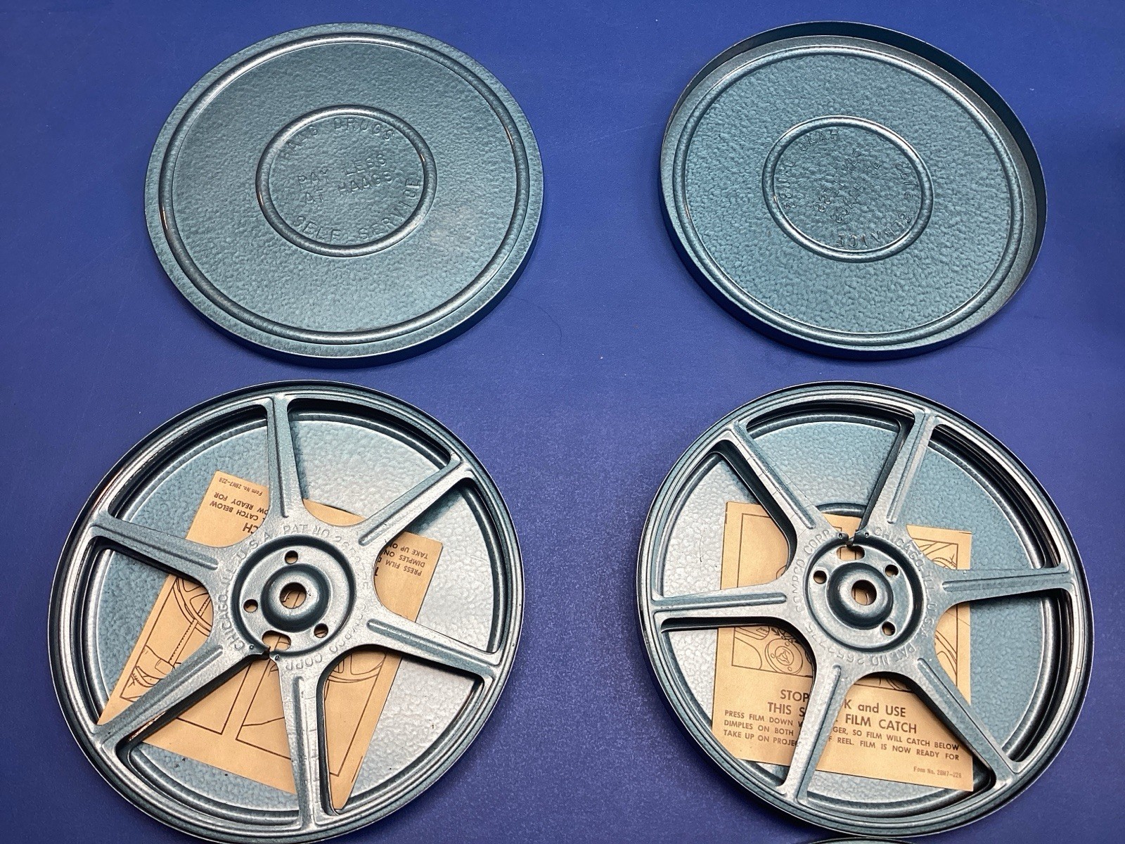 8mm Film Reels Cases Vintage Haag Drugs