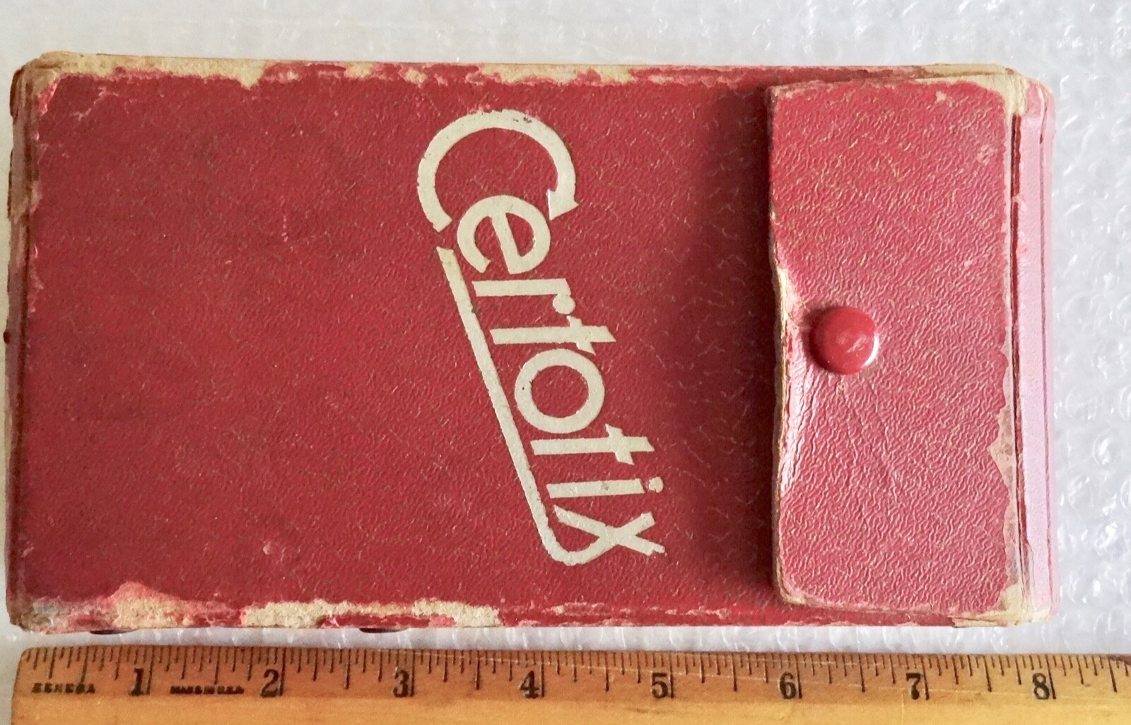 fOLDING CAMERA CASE ONLY RED CERTOTIX ANTIQUE VINTAGE REPLACEMENT PART neocurio