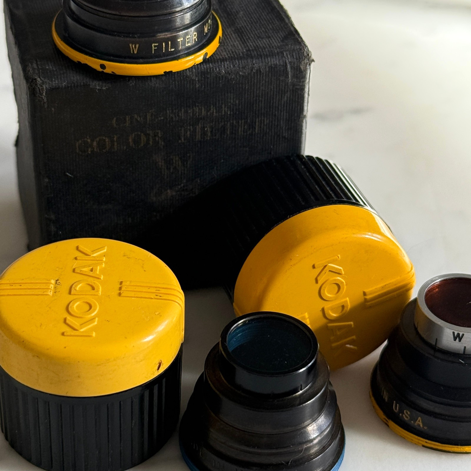 Vintage Kodak 16mm Cine Wratten Lens Filters – CK3, Daylight, & Photoflood w Box