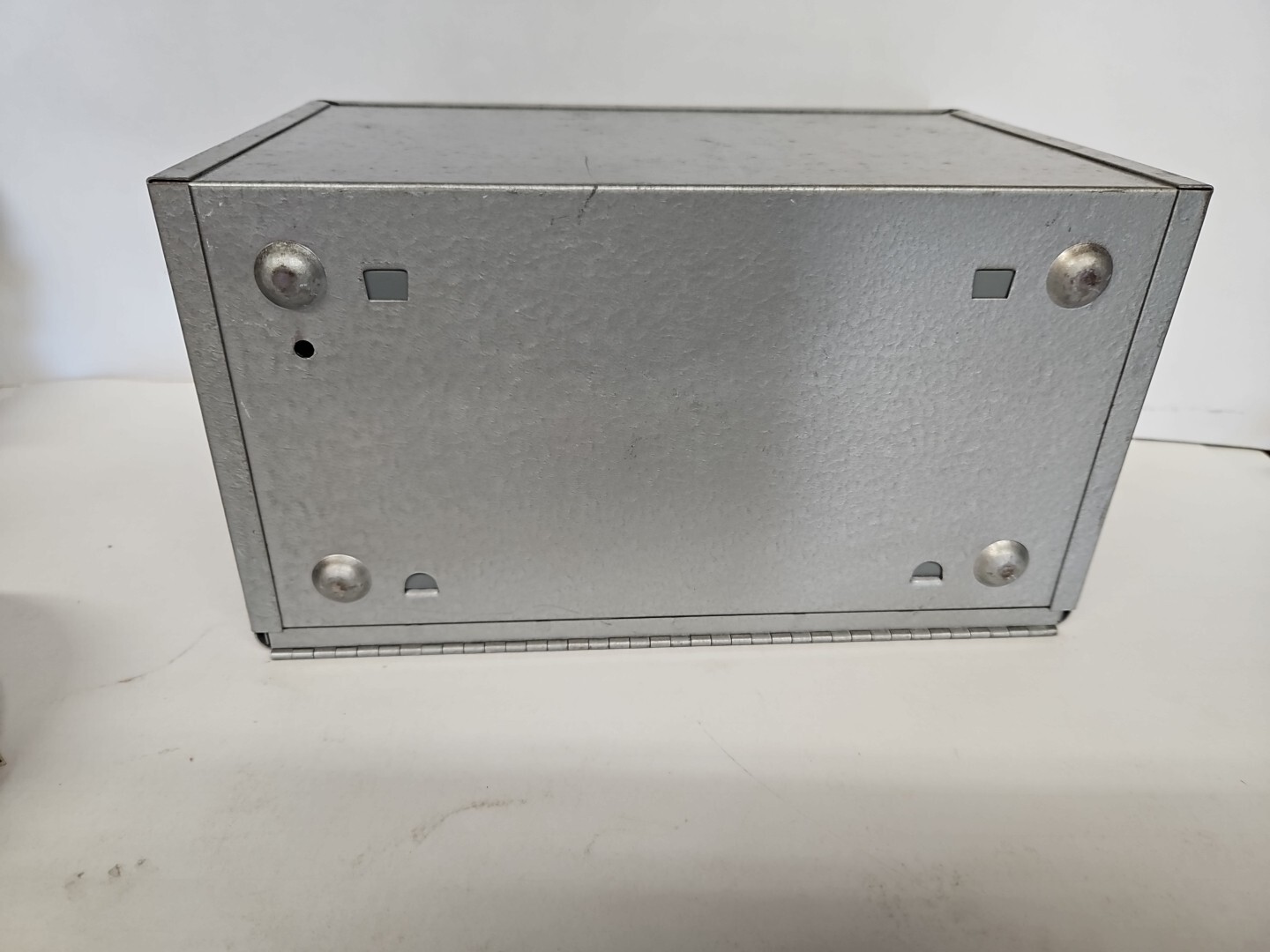 Brumberger Vintage Metal Film Can Storage Case Box with Three Film Containers