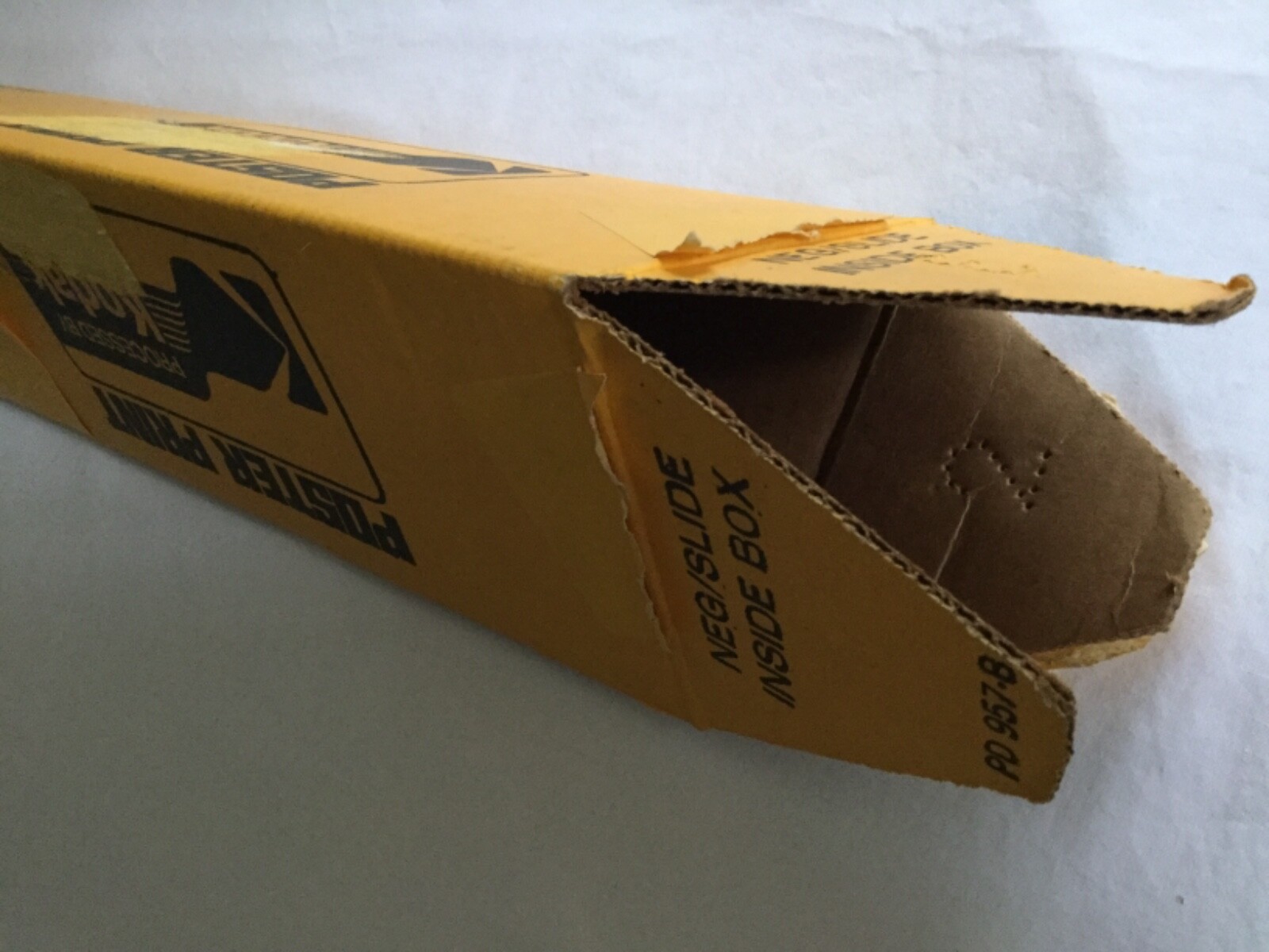 Vintage Kodak Poster Print Shipping Box – Triangular Cardboard – 21 1/2″ Long