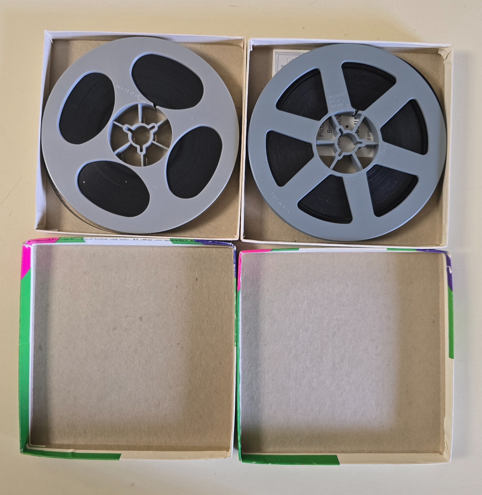 Vintage The Three 3 Stooges “Idle Roomers” + “Hold That Lion” 8mm Movie LOT-2