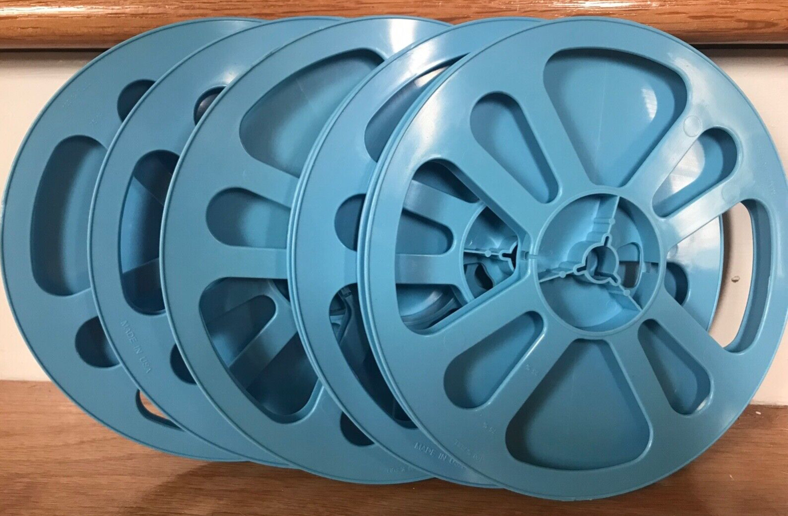 SUPER-8 400 ft. Blue Plastic Movie Film Reels – BRAND NEW 5-Reel Pack Super 8mm