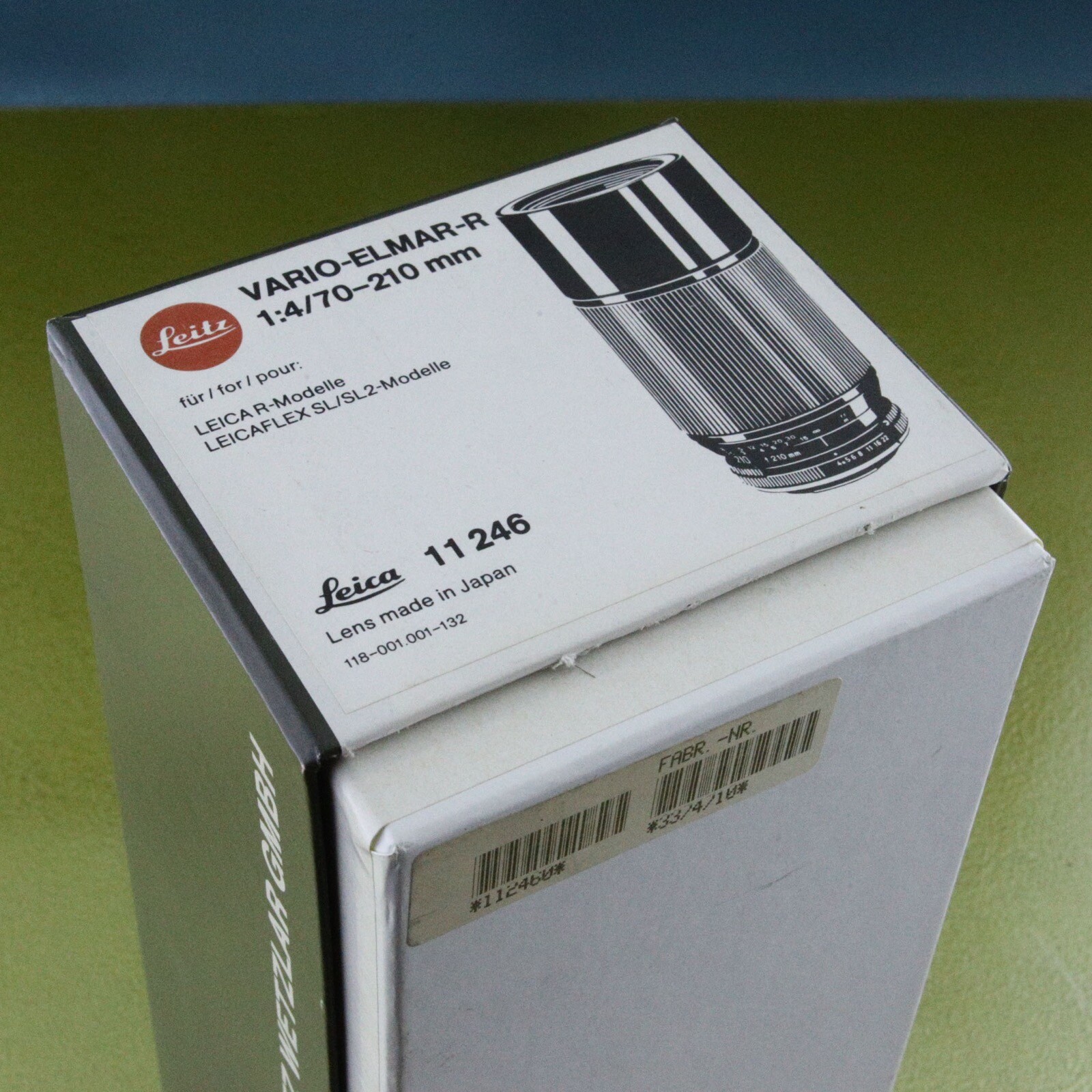 empty BOX VARIO ELMAR R 4 / 70-210, only BOX LEICA LEITZ packing wrapp 11246☆☆☆☆