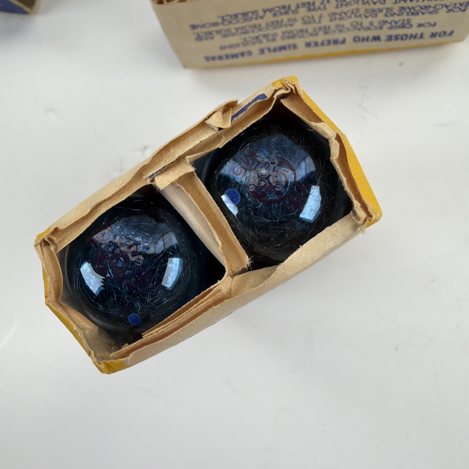 Package of 12 GE Power Mite M5B Blue Flashbulbs NOS Brand New Vintage Bulbs