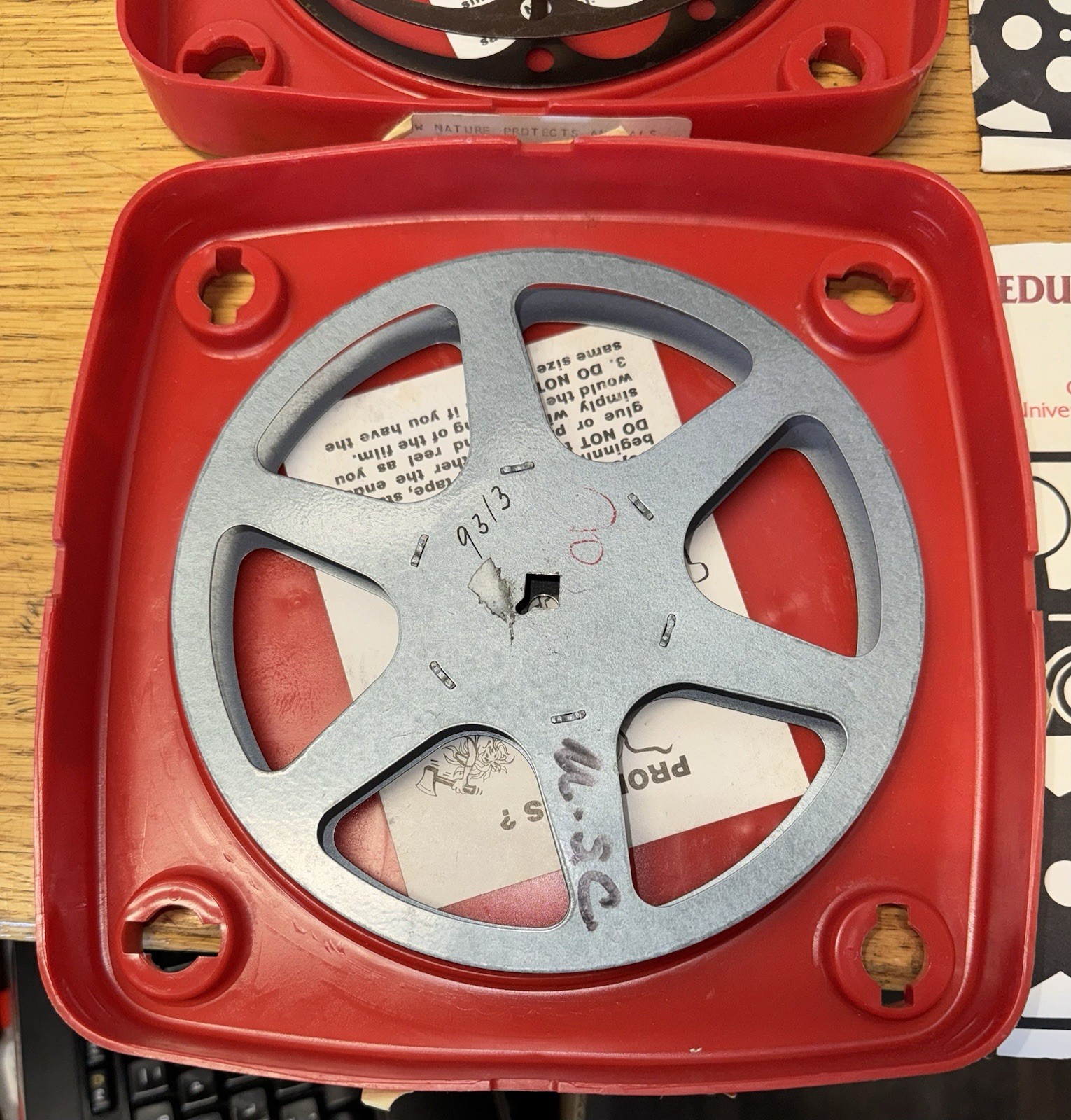 Vintage Plio-Magic 16mm Film Archival Plastic Storage Box 7″ Reel Film & Case