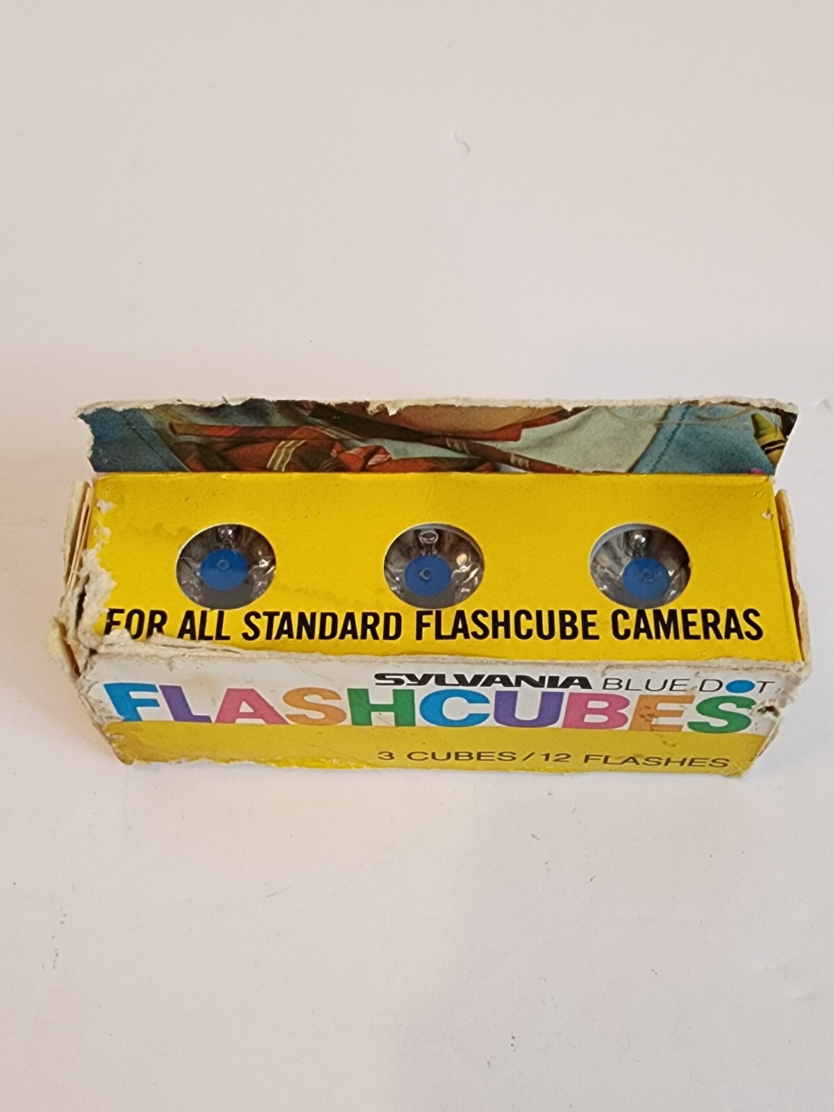 Vintage- Sylvania Blue Dot Flash Cubes- 3 Pack – 12 Flashes, Three Flashcubes