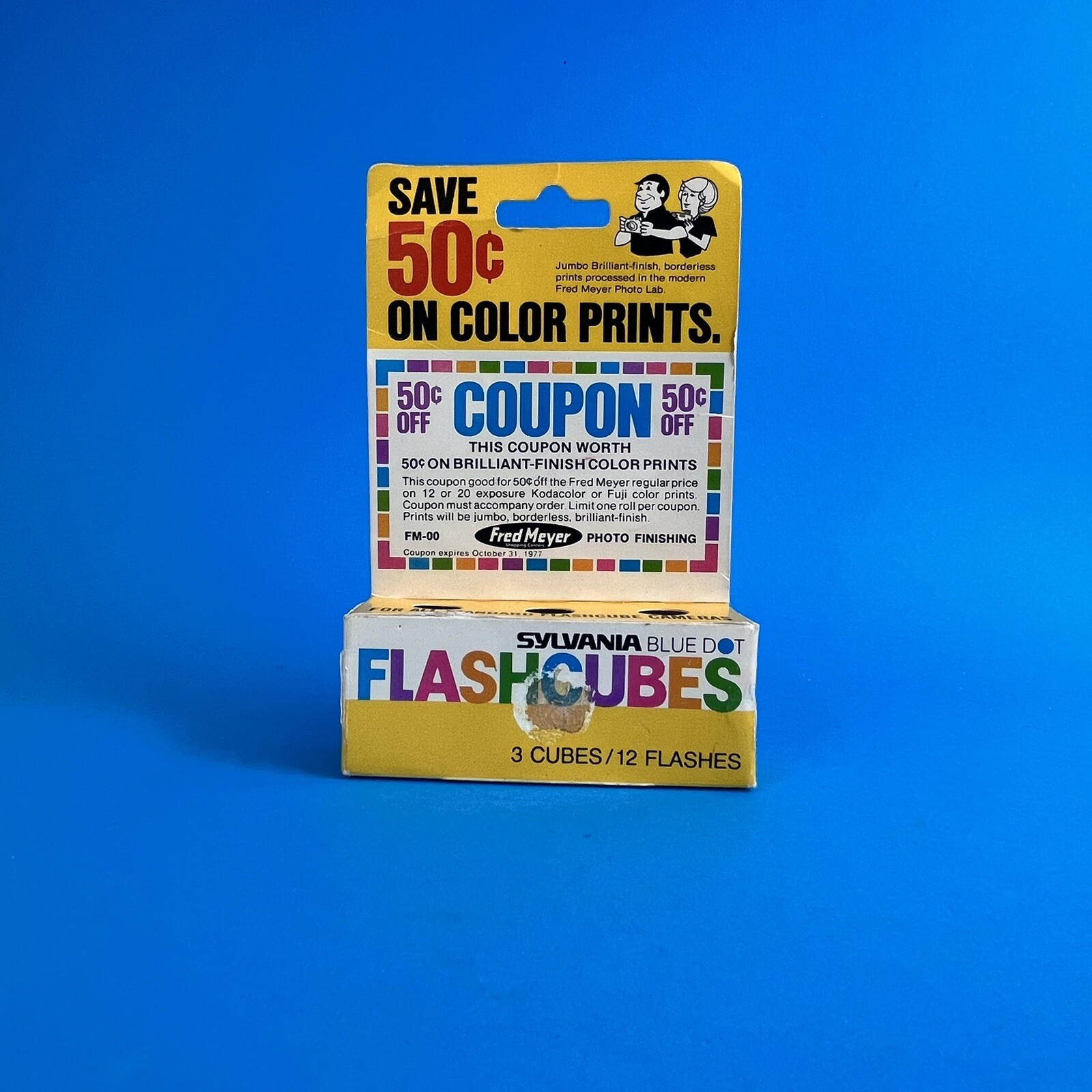 Sylvania Blue Dot Flashcubes NOS 3 Pack Unused For Use Or For Movie Prop
