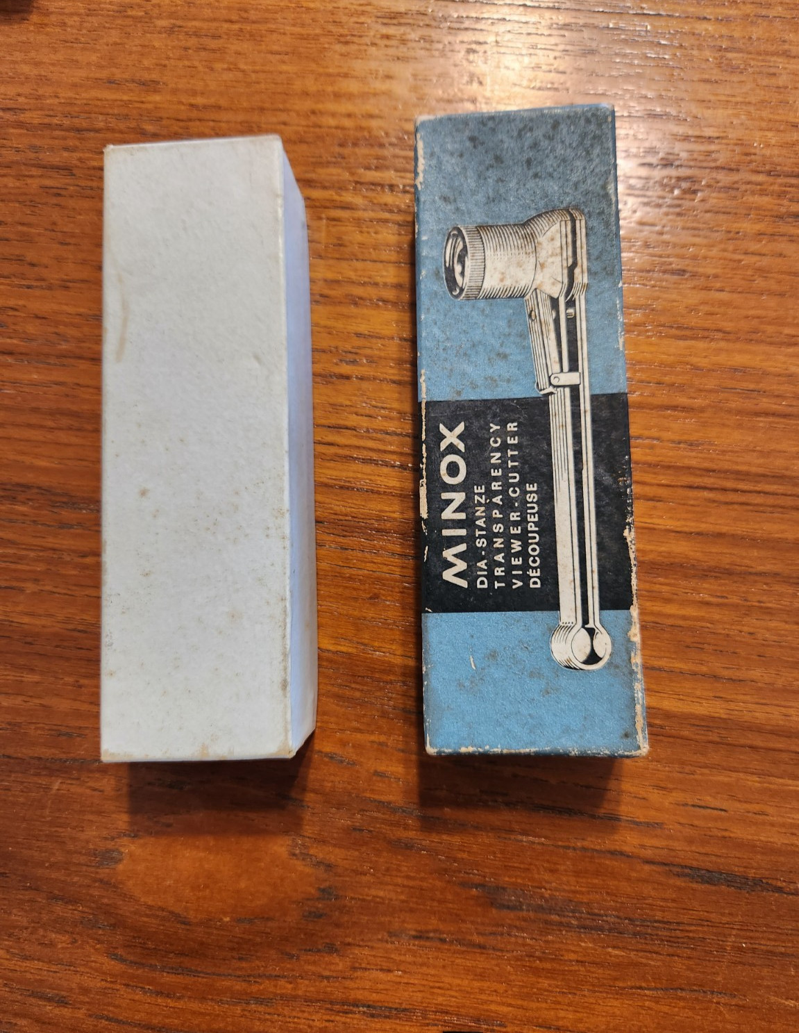Vintage Minox Dia Stanze Transparency Viewer Cutter Germany Original Box