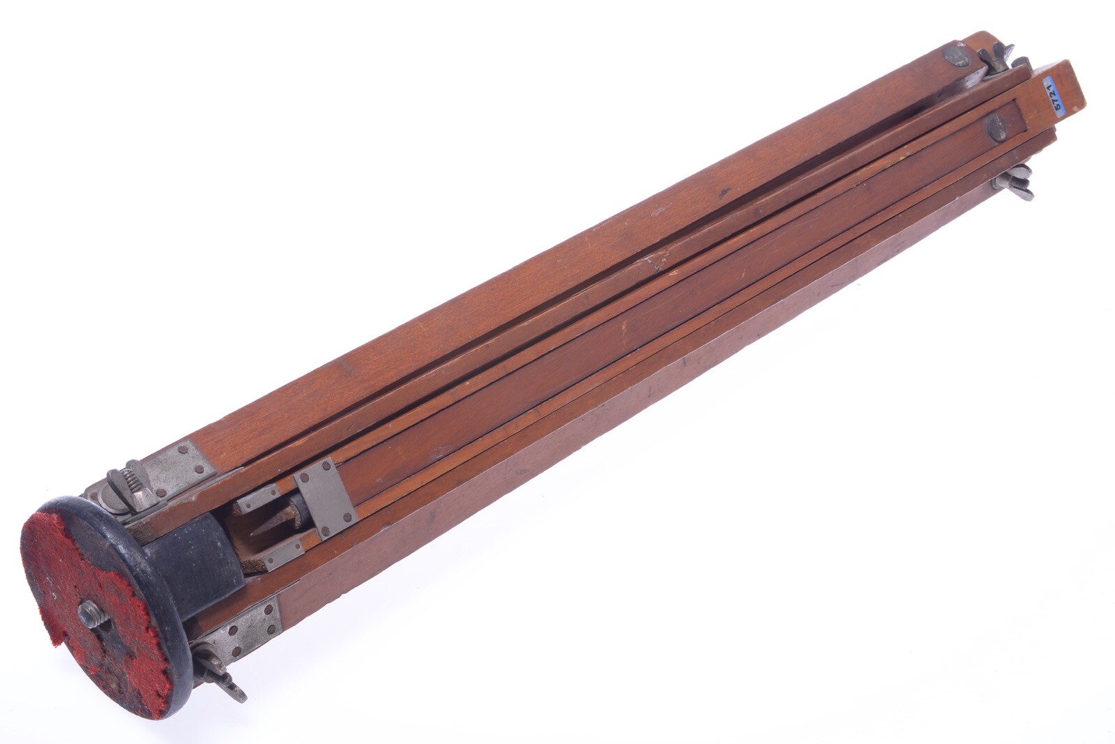 ✅ ANTIQUE WOOD TRIPOD 134CM, 52.75″ GLASS PLATE 9×12 4X5 3X4 FORMAT FIELD CAMERA
