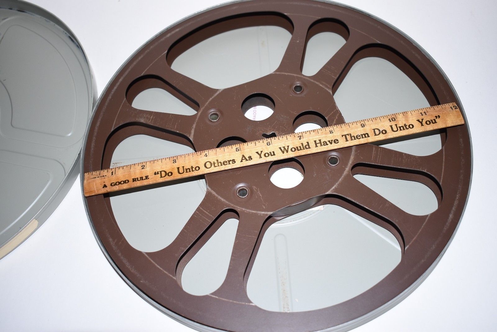 Vintage Goldberg 16mm Film Reel – Empty 12” Diameter with Canister