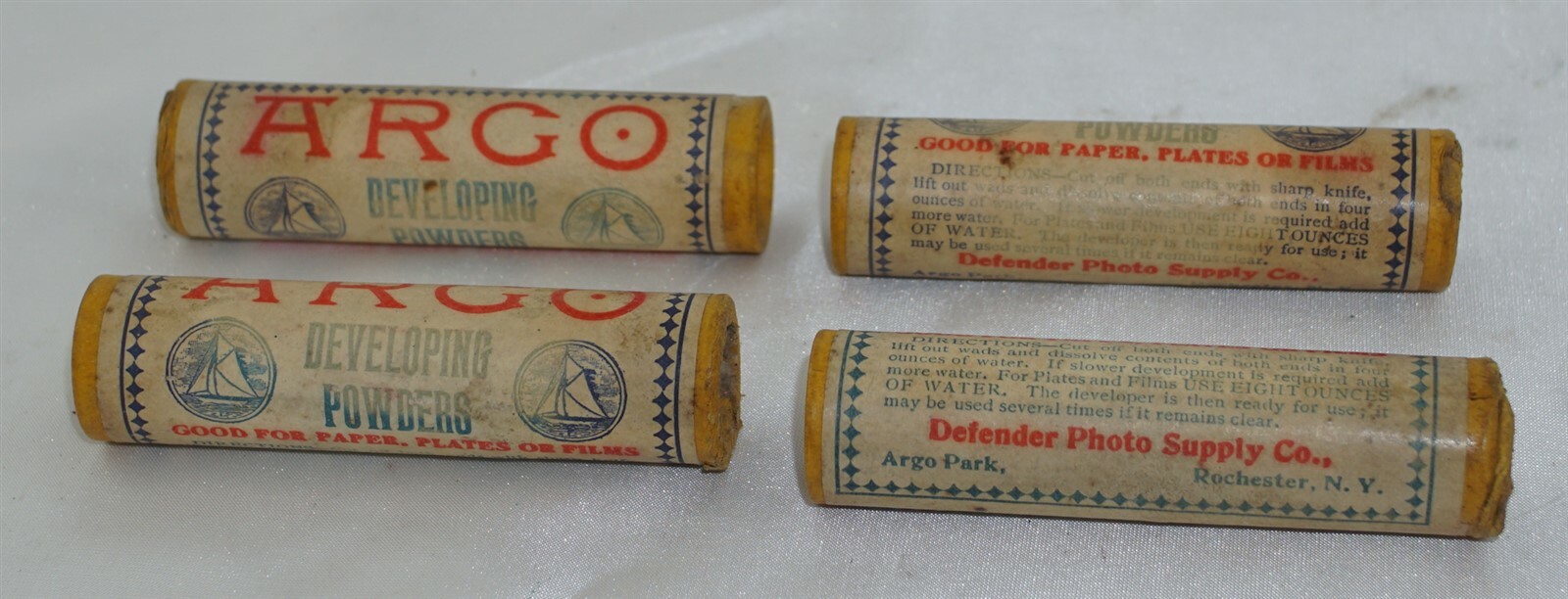Antique 4 ARGO Developing Powders in Packages