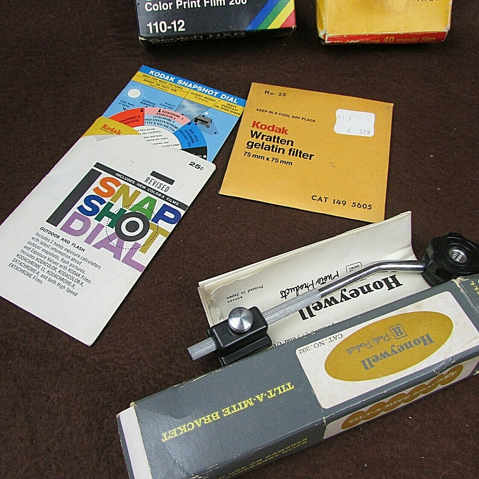 Lot of vintage camera film & accessories Kodak