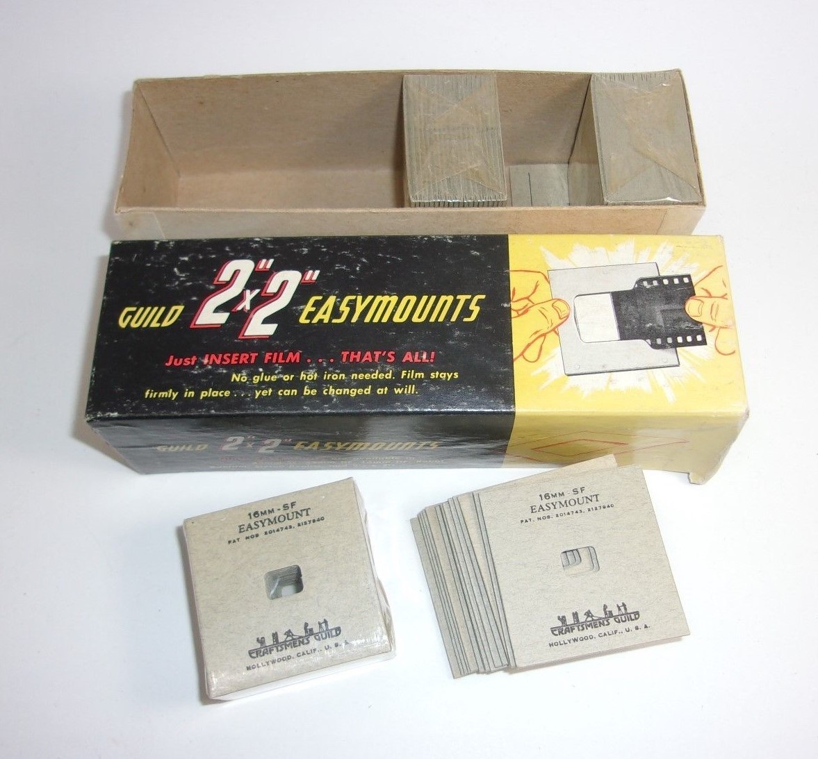 Guild vintage 16mm film SF Easymount 2″ x 2″ mount Lot