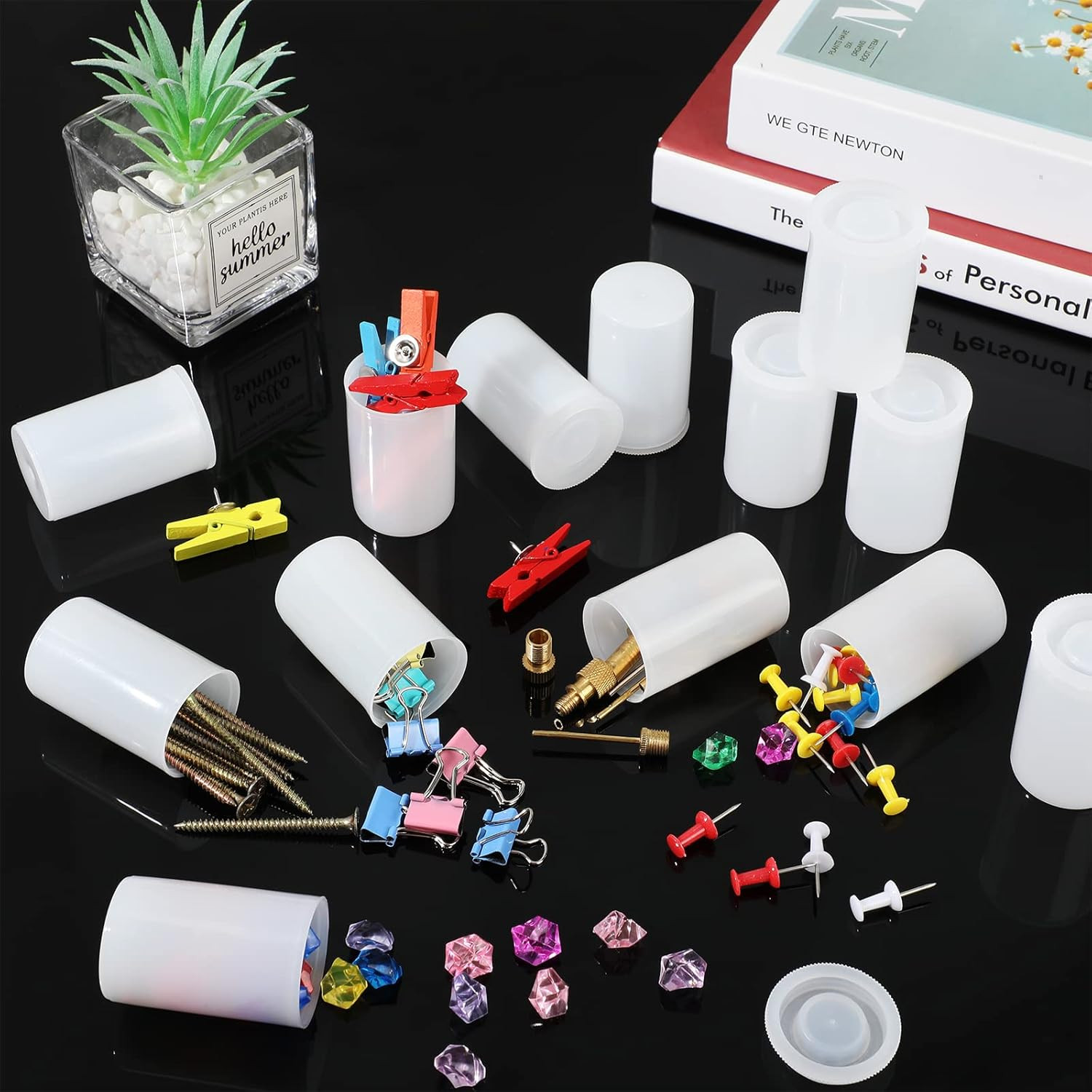 200 Pcs Plastic Film Canister Holder 35 Mm Empty Camera Reel Containers Storage