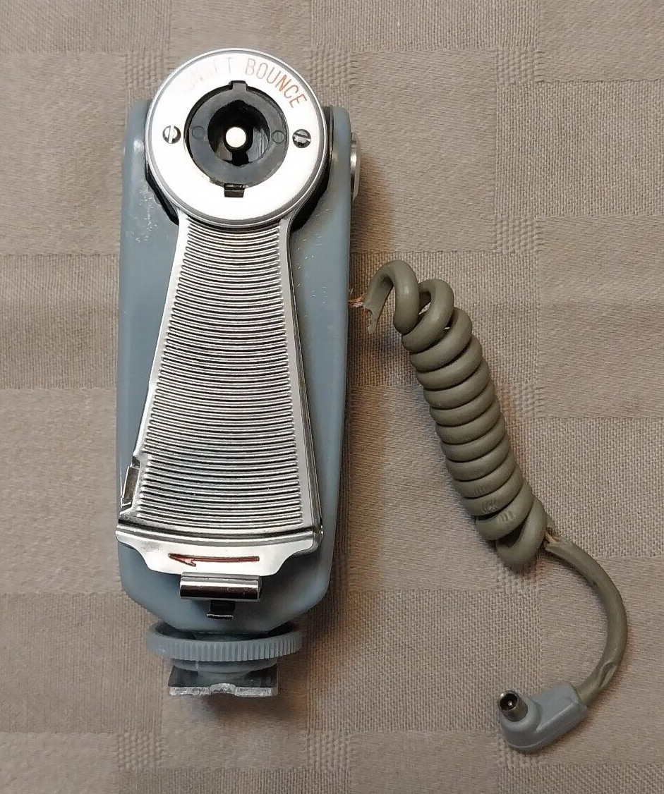 VTG NH SUNSET 500 BOUNCE-LITE BC FLASH GUN w/Manual. No Reflector. UNTESTED