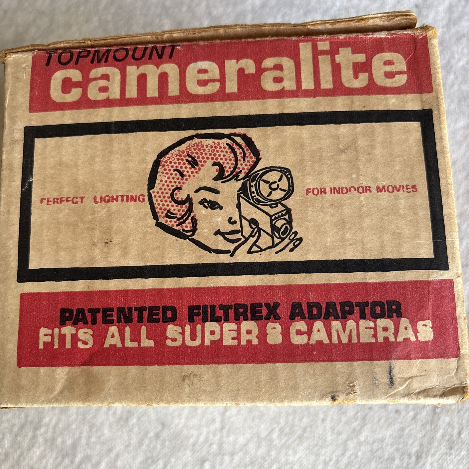 Topmount Cameralite 929 Acme Lite Movie Camera Light for Super 8 Cameras Vtg