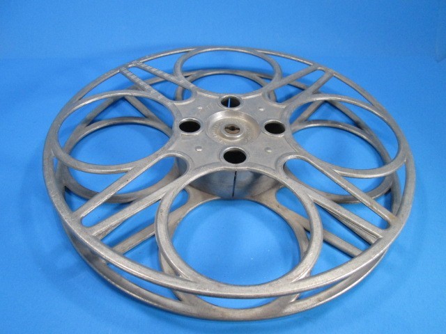 Vintage GOLDBERG BROS 15in Aluminum Film Reel – 4-Hole ~Denver, Colorado USA~