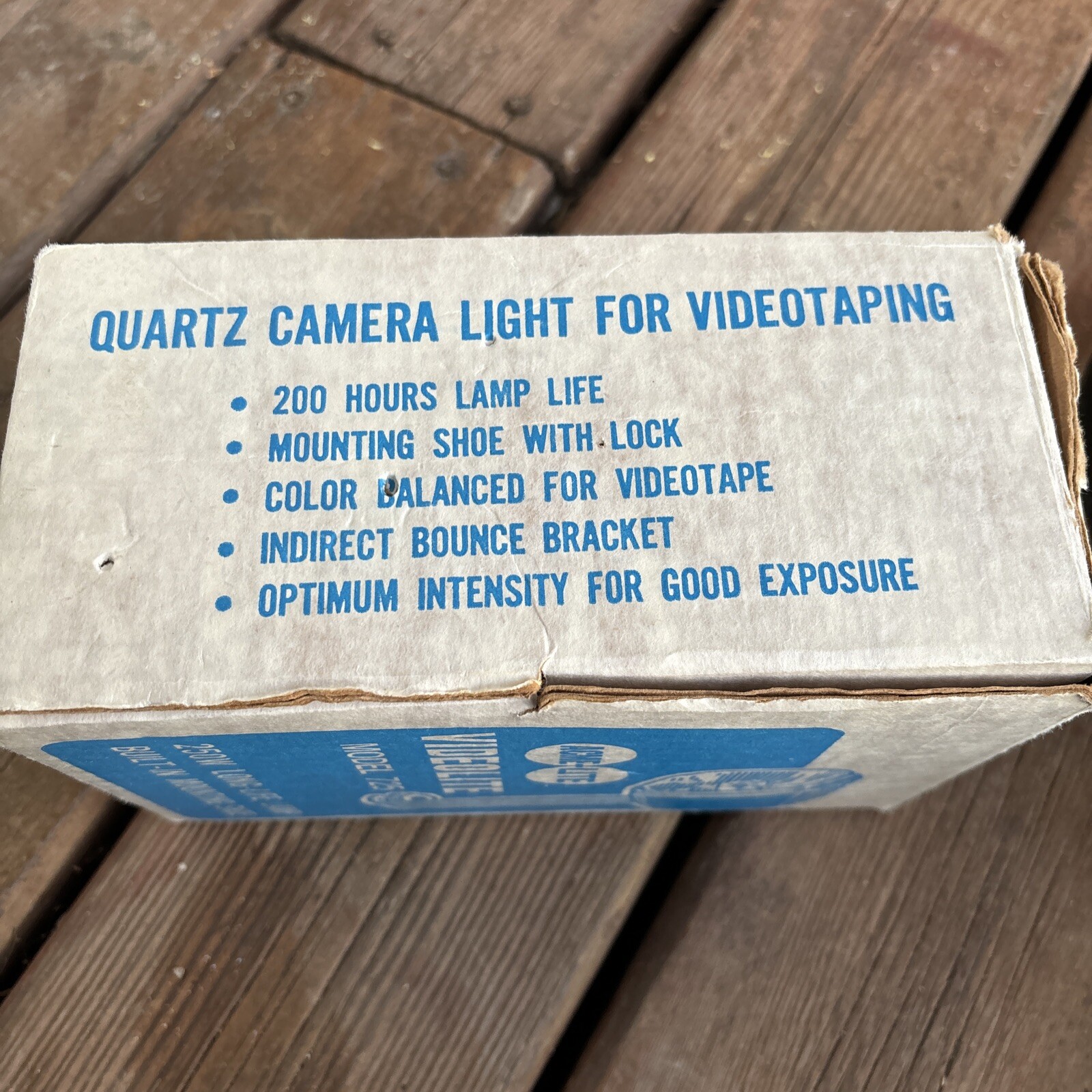 Acme-Lite Videolite Vintage movie light Model 725 250 Watt Lamp- w Mounting Shoe