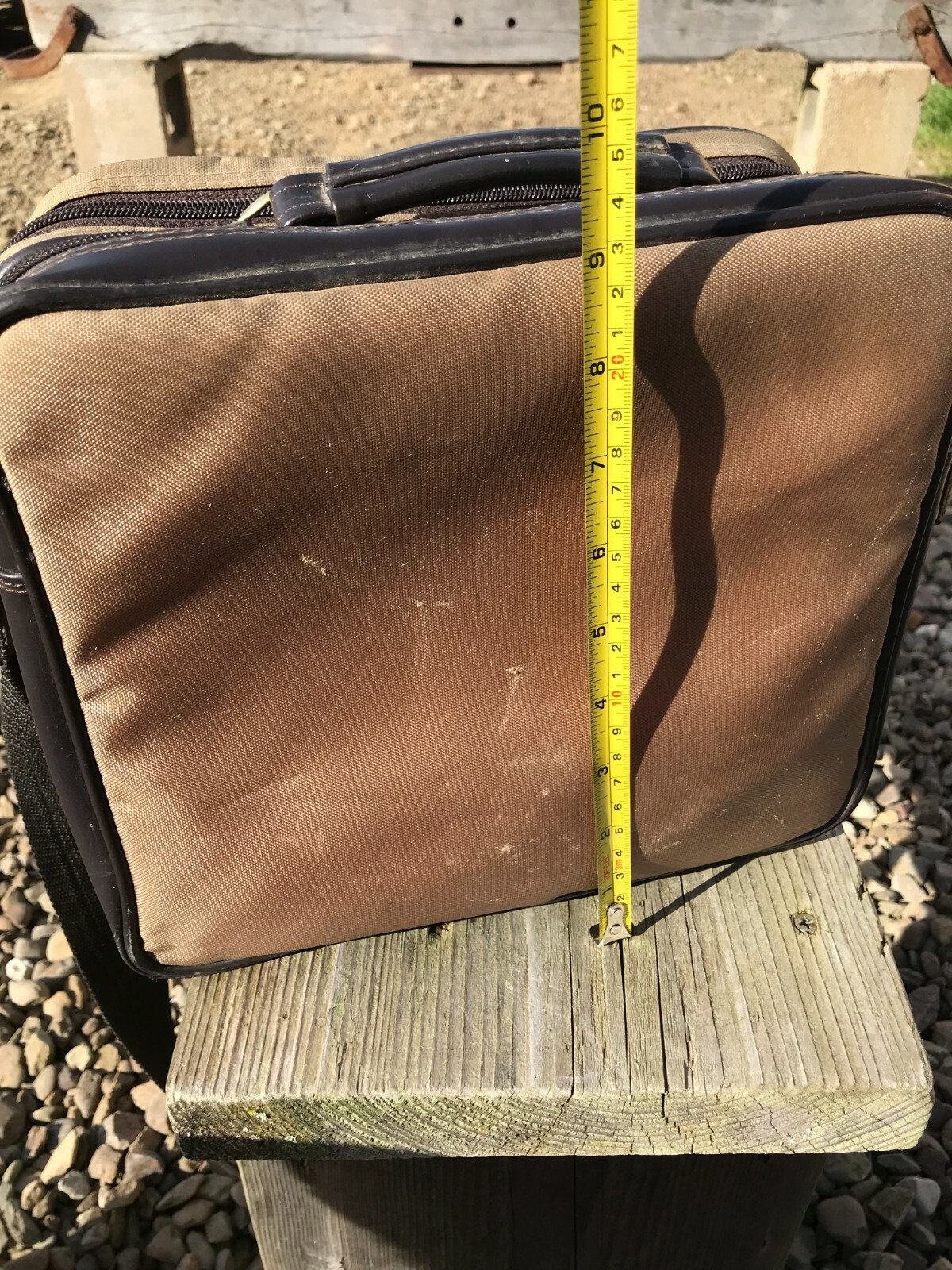Vintage 1980’s Camera Case Two Tone Brown Padded Used Shoulder Strap