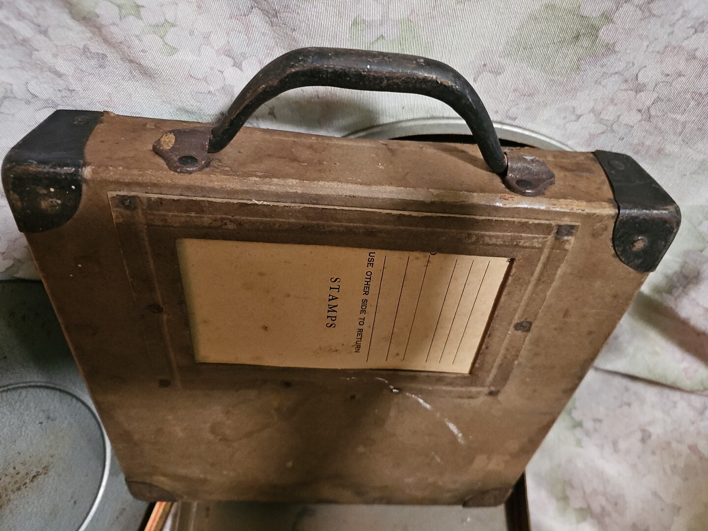 Bell & Howell Metal Film Reel Case,film,reel and mailer case with handle