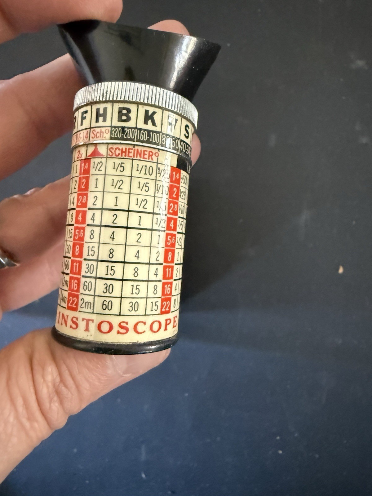 Vintage Instoscope Camera Exposure Calculator Viewer w/ Leather Case USA