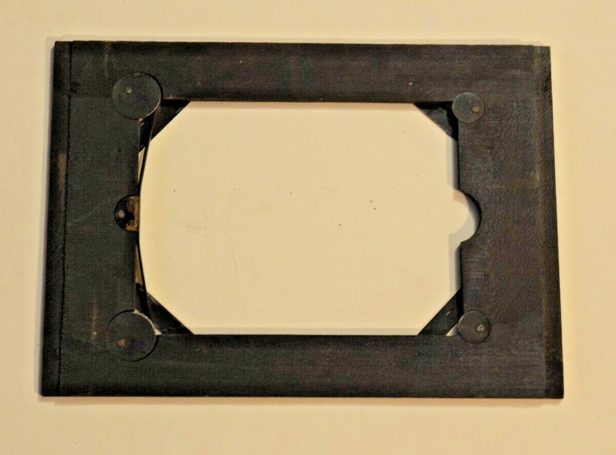 Antique 5 X 7″ to 3 1/4 X 4 1/4″ Glass Plate Insert Adapter – RARE!