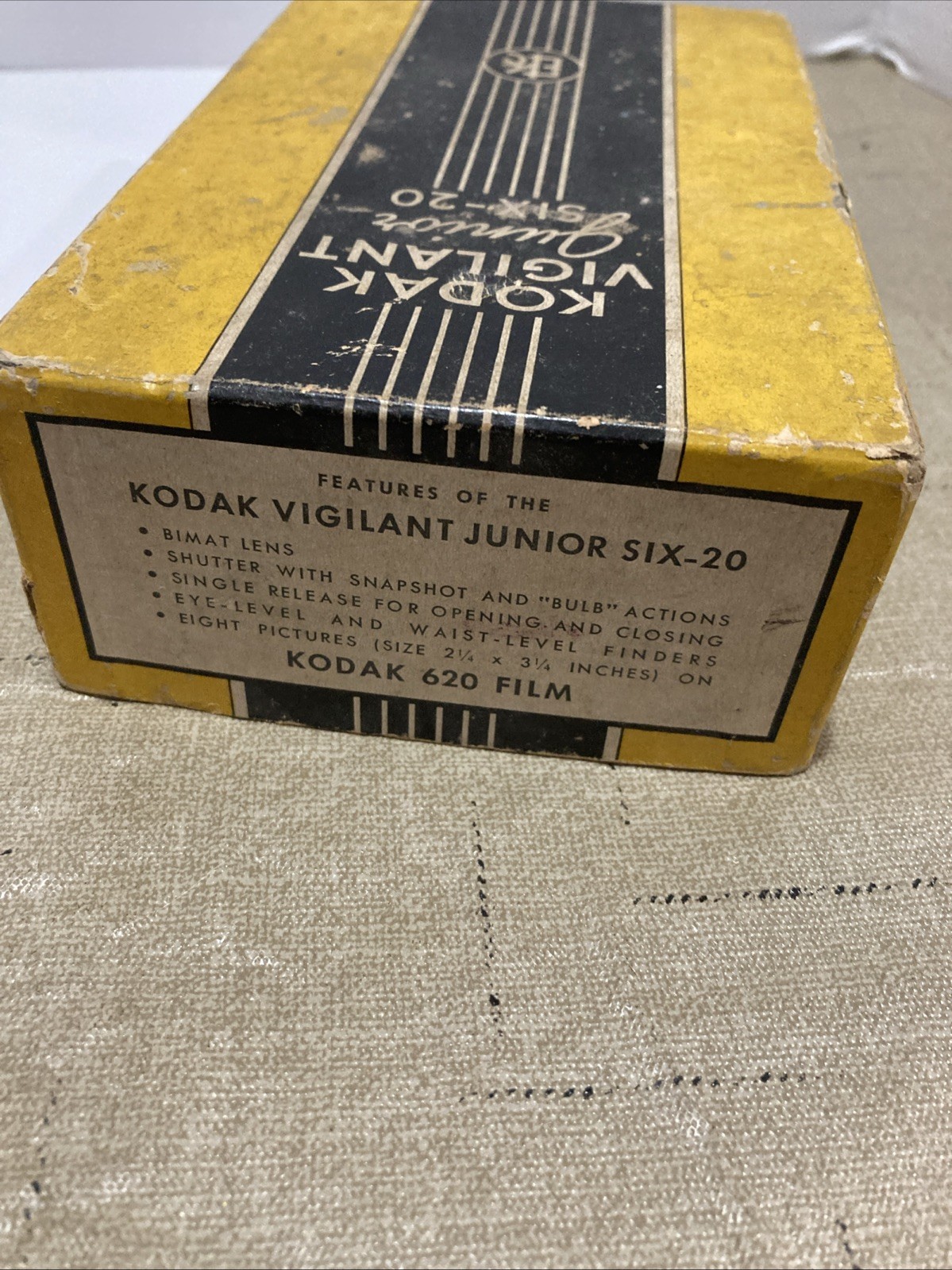 Vintage Original Box for Kodak Vigilant Junior Six-20~Box Only