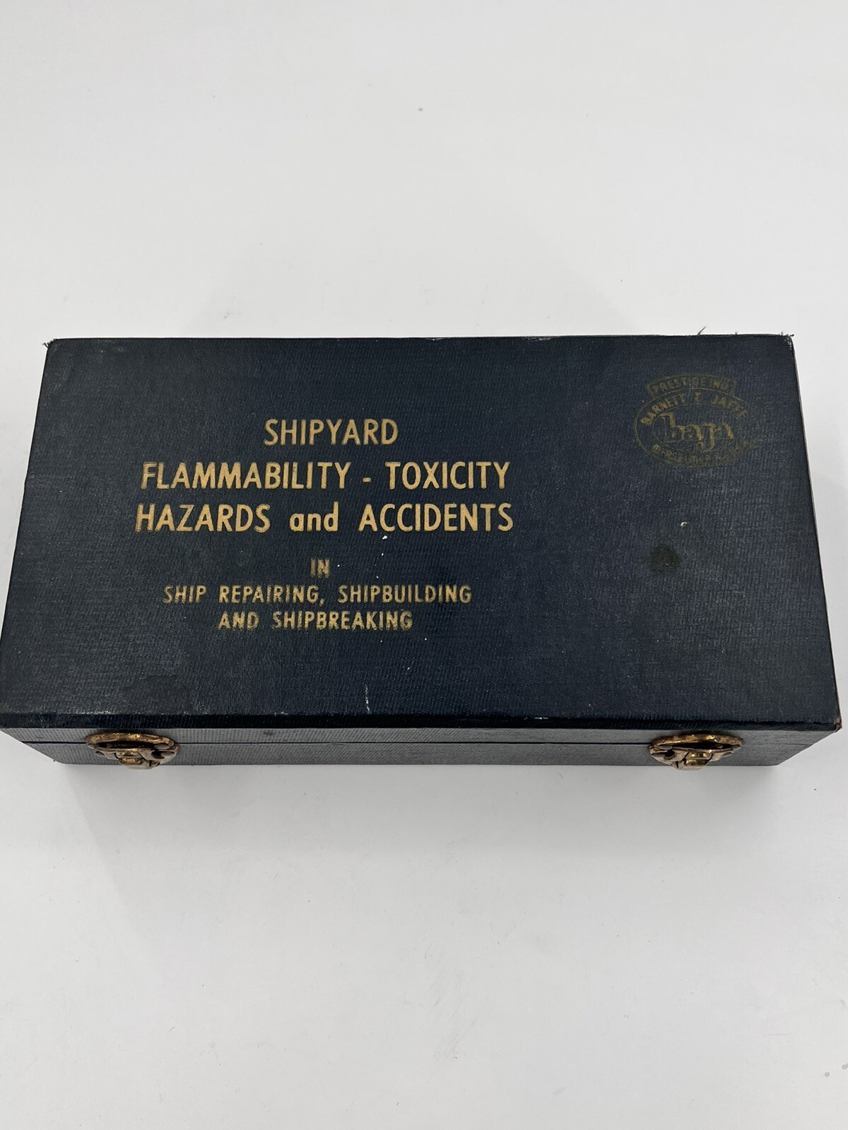 Vintage Barnett J JAFFE Shipyard Flammability Toxicity Accidents Lot Box – RARE