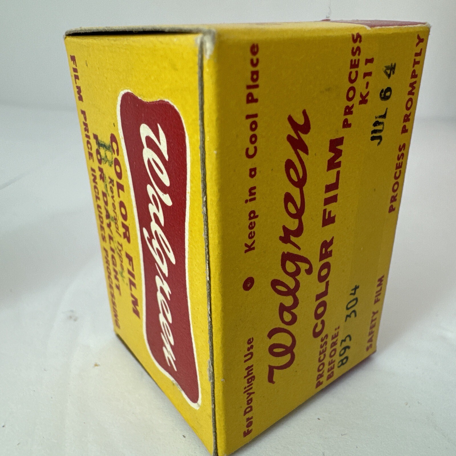 Kodak Film Box & Canister & Walgreens Color Film box & canister only 1964 VTG