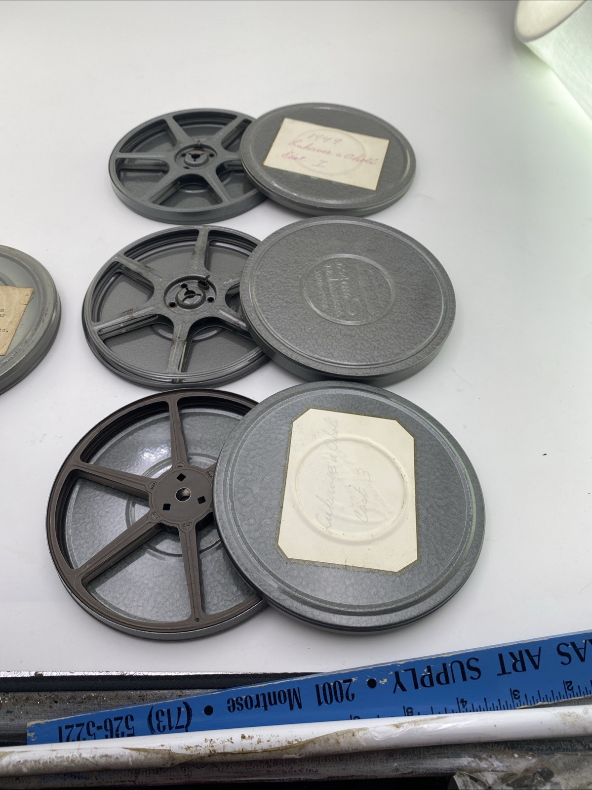VTG LOT Compco Corp ++ Metal Film Canisters w/Home Movies