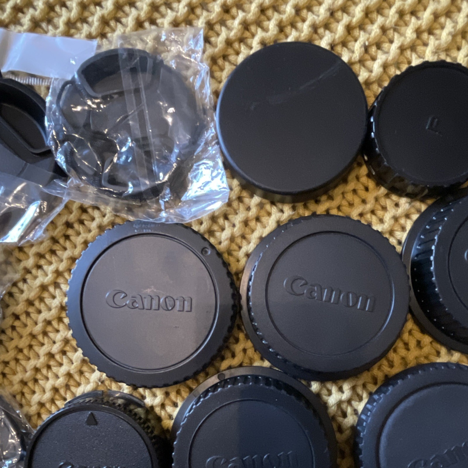 Vintage Camera Accessory Lot Manuals Lens Caps Straps Kodak Polaroid Nikon