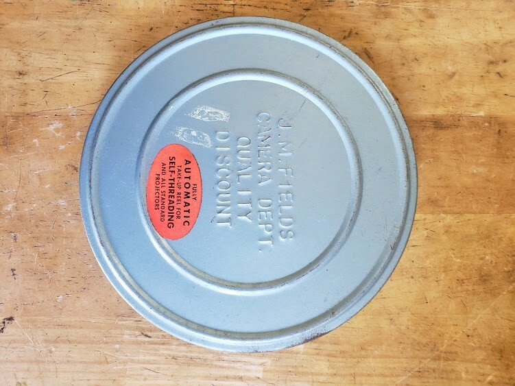 Vintage Empty metal 2 film reels and 3 cans