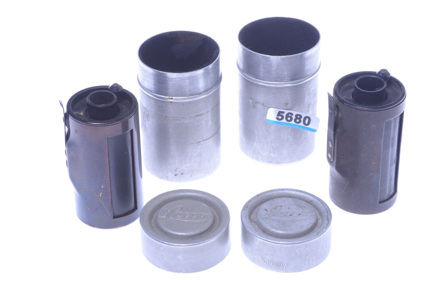 ✅ 2 LEICA FILCA B IN HOLDERS DRXOO RELOADABLE CASSETTES BULK FILM CANISTERS #1